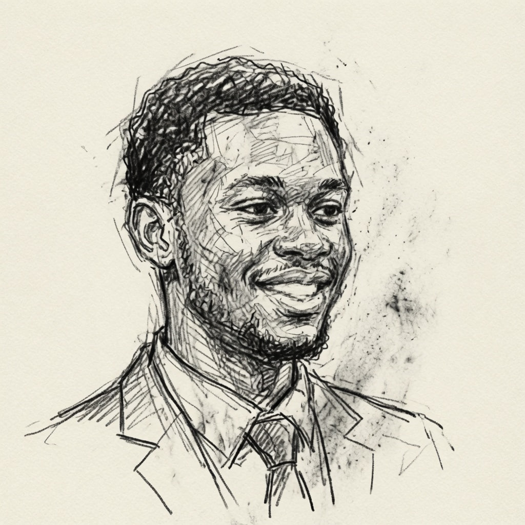 sketch artist's impression of Kenny John Pierre